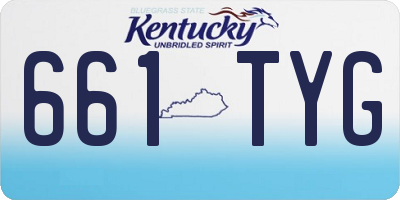 KY license plate 661TYG