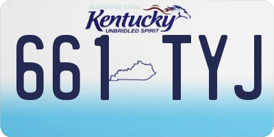 KY license plate 661TYJ