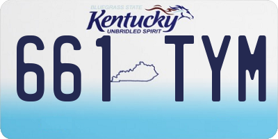 KY license plate 661TYM