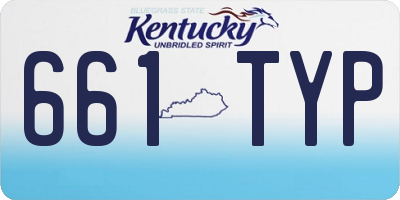 KY license plate 661TYP