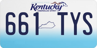 KY license plate 661TYS