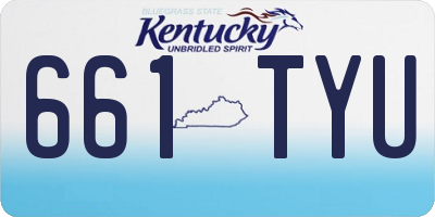 KY license plate 661TYU