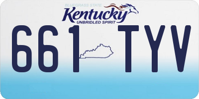KY license plate 661TYV