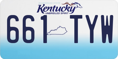 KY license plate 661TYW