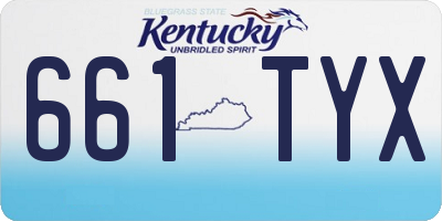 KY license plate 661TYX