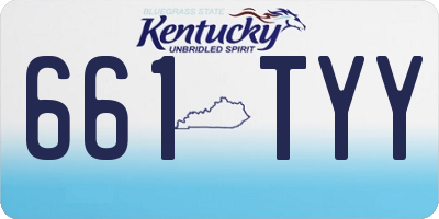KY license plate 661TYY