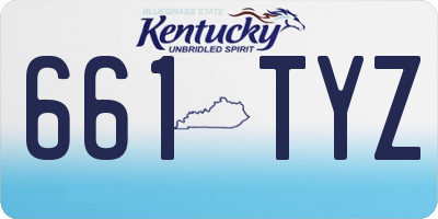 KY license plate 661TYZ