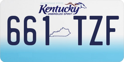 KY license plate 661TZF