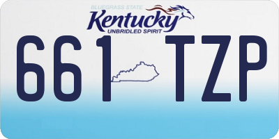 KY license plate 661TZP