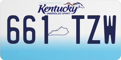 KY license plate 661TZW