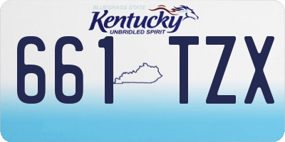 KY license plate 661TZX