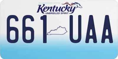 KY license plate 661UAA