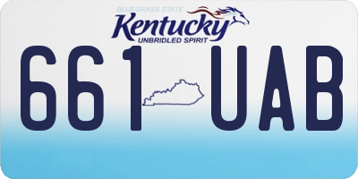 KY license plate 661UAB