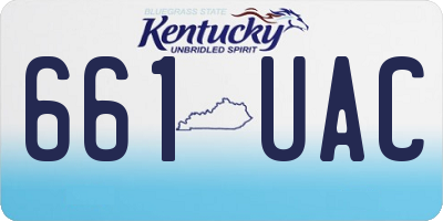 KY license plate 661UAC