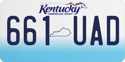 KY license plate 661UAD
