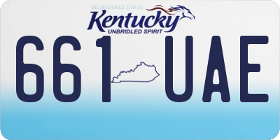 KY license plate 661UAE
