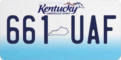 KY license plate 661UAF