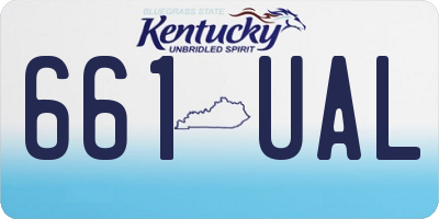 KY license plate 661UAL