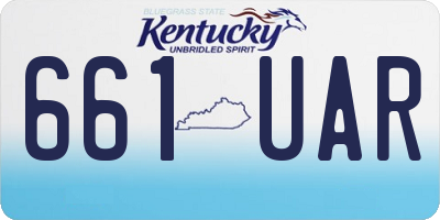 KY license plate 661UAR