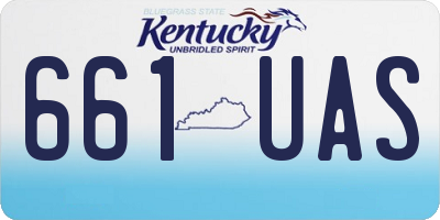 KY license plate 661UAS