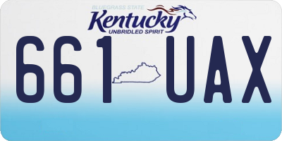 KY license plate 661UAX