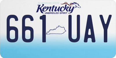 KY license plate 661UAY