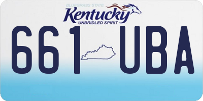 KY license plate 661UBA