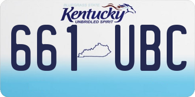 KY license plate 661UBC