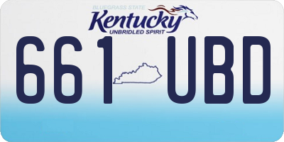 KY license plate 661UBD