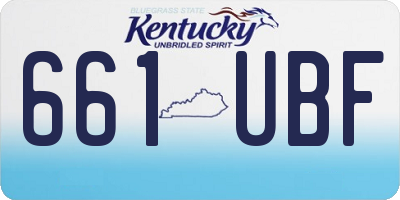 KY license plate 661UBF