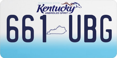 KY license plate 661UBG