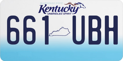 KY license plate 661UBH