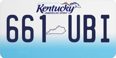 KY license plate 661UBI