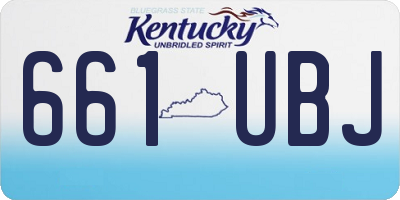 KY license plate 661UBJ