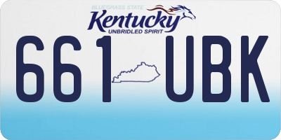 KY license plate 661UBK