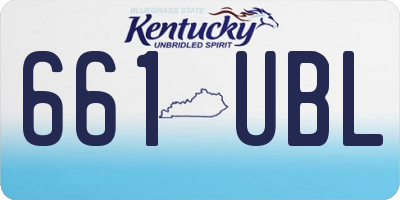 KY license plate 661UBL