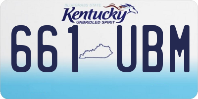 KY license plate 661UBM