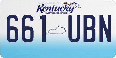 KY license plate 661UBN