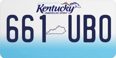 KY license plate 661UBO