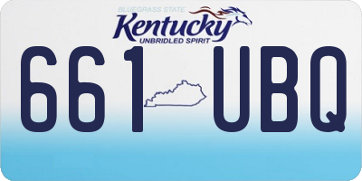 KY license plate 661UBQ