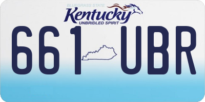 KY license plate 661UBR