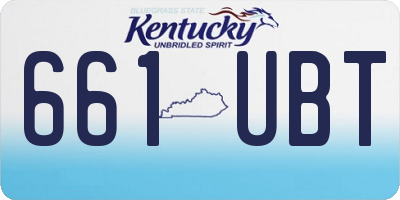 KY license plate 661UBT