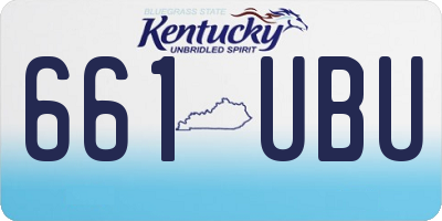 KY license plate 661UBU