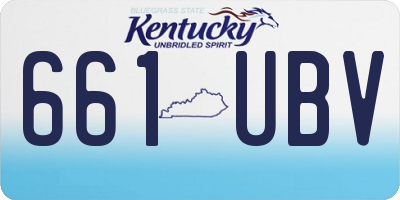 KY license plate 661UBV