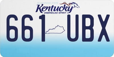 KY license plate 661UBX