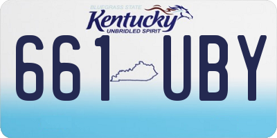 KY license plate 661UBY