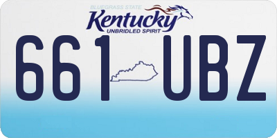 KY license plate 661UBZ