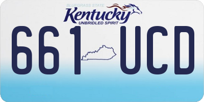 KY license plate 661UCD