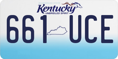 KY license plate 661UCE