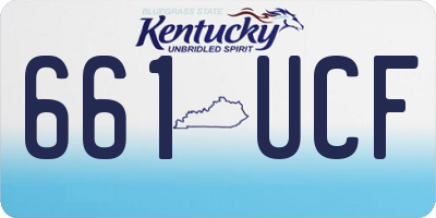 KY license plate 661UCF